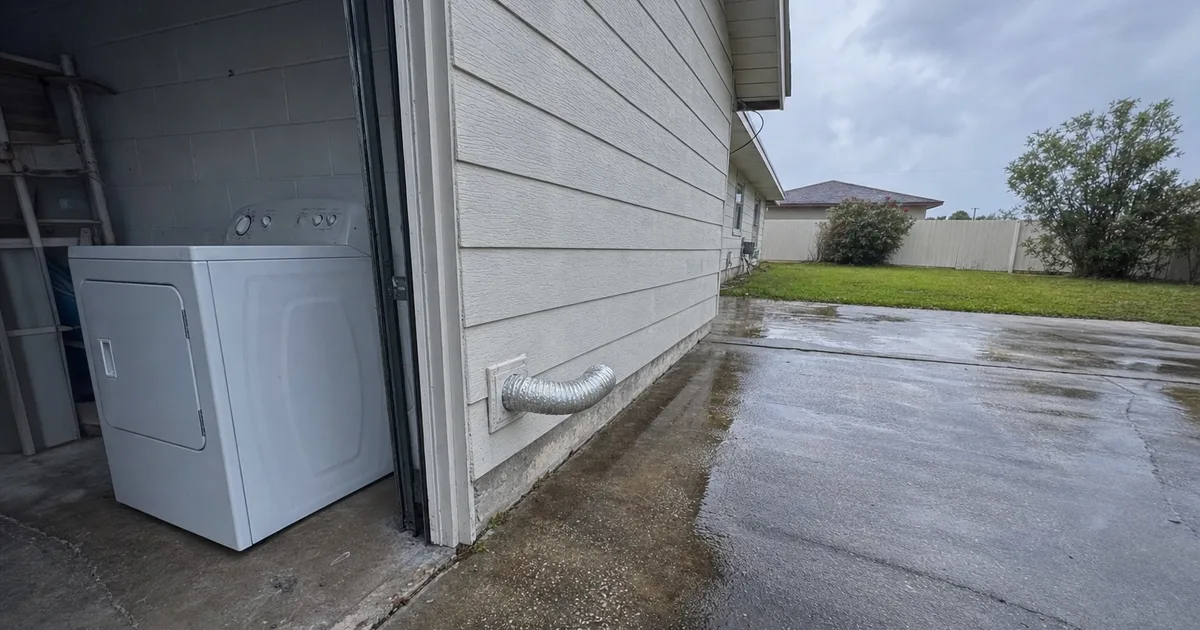 A Home Dryer Pulled Out From The Wall in Jacksonville, FL
